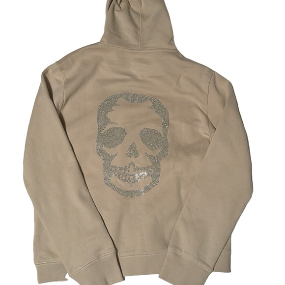 Zadig & Voltaire Comfy Skull Strass Hoodie Zip Jacket size L - Picture 4 of 10